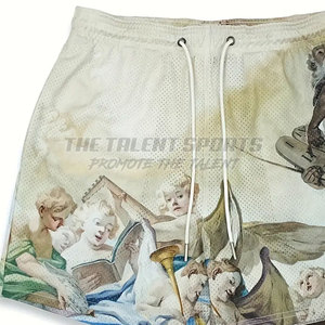 Pantalones Cortos Deportivos Transpirables de Secado Rápido para Hombre, con Logotipo Personalizado, de Malla/Poliéster No Tejido, Estilo Nuevo - Product Image 3