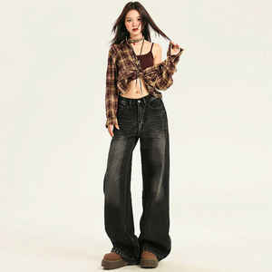 Pantalon baggy hommes mode coupe ample respirant approvisionnement d'usine logo personnalisé en gros en vrac streetwear style décontracté - Product Image 1