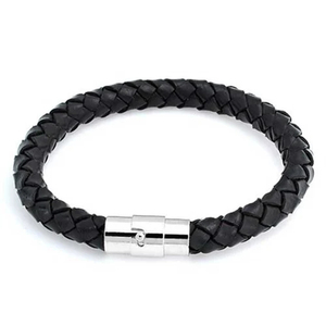 Nouvelle arrivée de bijoux à la main en cuir véritable pour hommes Bracelet en cuir tressé fait à la main - Product Image 3