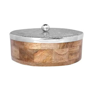 Chauffe-plat en verre artistique avec couvercle en métal martelé Mélange parfait de style et de praticité pour l'hébergement - Product Image 2