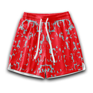 Ensemble de maillots de basket-ball réversibles personnalisables pour hommes Uniforme d'entraînement respirant col en V imprimé personnalisé devant 100% polyester - Product Image 5