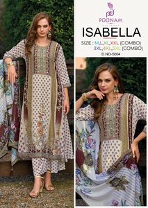 <span class=keywords><strong>New</strong></span> Pure Linen Digital gedruckt Anarkali Style Kurti mit Hose & Fancy Dupatta Frauen tragen Großhändler aus Indien - Product Image 3