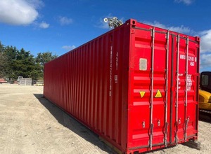 40FT High Cube <b>Shipping</b> Container Red Dry Container Freight <b>Box</b> for Trade Show Office Storage - Product Image 5