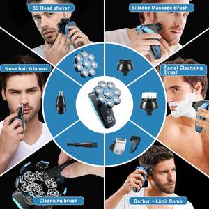 Rasoir Électrique Rotatif Sans Fil Rechargeable pour Hommes, Étanche IPX7 Utilisation Humide/Sèche, Affichage LED, Mini Rasoir Électrique Allemand - Product Image 5