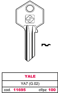 Chiave Ottone Ya7 (g.Vac 0) Yale - Product Image 1