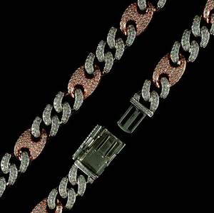 Dos tonos oro rosa oro blanco 15MM/19MM diamante Mariner cadena cubana Miami Hip Hop rapero colgantes encantos inspirados en la cultura cubana - Product Image 2