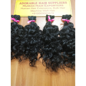 Extensiones de cabello con cinta adhesiva India virgen 100%, cutícula suave al tacto alineada, estilos de rizos ondulados corporales de 10-30 pulgadas directamente de la India - Product Image 2