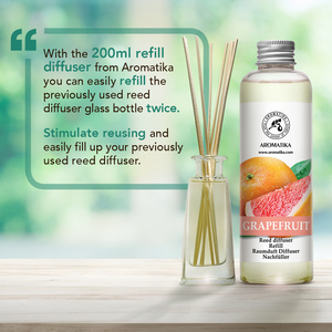 Aromatika Natural Grapefruit Aroma <b>Diffuser</b> <b>Refill</b> Liquid 200ml Long Lasting Room Fragrance <b>Reed</b> <b>Diffuser</b> Oil - Product Image 2