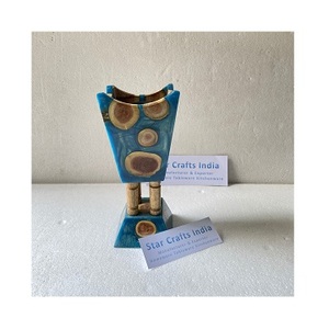Quemadores de Incienso Mukhabir Bakhoor, Atractivo Quemador de Incienso de Madera y Resina Epoxi, Precio al por Mayor, Quemador de Bakhoor de la India - Product Image 1