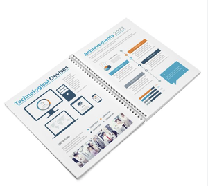 Diario del taccuino rilegato a spirale con punto di cartone di carta Offset di fascia alta con stampa personalizzata - Product Image 4