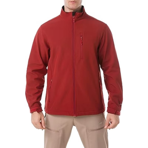 Men's Softshell Fleece-Lined Jacket Medium <b>Weight</b> <b>Water</b>-Repellent Winter Outdoor Coat, Windproof Custom Logo Available - Product Image 5