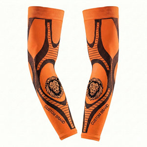Manchons de bras en tricot hautement élastiques, respirants, avec personnalisation graphique, pour le basketball, le cyclisme et les sports, fabrication en usine. - Product Image 3