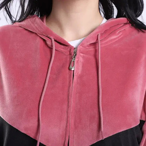 Chándal de dos piezas personalizado para mujer, ajuste OEM, tela suave transpirable, bordado, Impresión de logotipo Vintage, ropa de etiqueta privada - Product Image 3