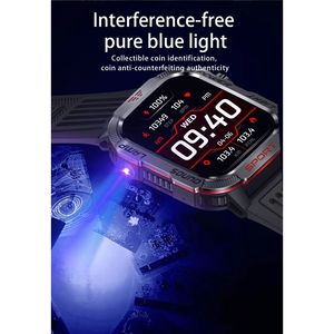 Montre connectée Sower 44-49 mm avec écran tactile IPS, tracker d'activité unisexe, étanche IP68, montre de sport avec moniteur de fréquence cardiaque et d'altitude - Product Image 5