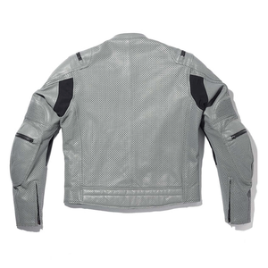 Men's New Fashion Grey Genuine Leather Racing Motorbike Jacket With Red Lines CE Armours Protection Motorcycle Jacket For Men - Product Image 2