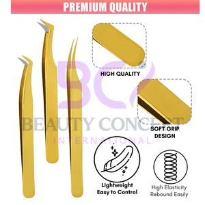 Pinzas para extensión de pestañas, herramienta profesional para extensión de pestañas para colocación precisa y separación de pestañas - Product Image 4