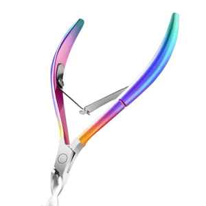 Full Beauty Rainbow Stainless Steel <b>Nail</b> Clippers Cuticle Pusher <b>Gel</b> Polish <b>Remover</b> <b>Nail</b> Care Tool for Children Babies Finger - Product Image 5