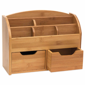 Caja de almacenamiento de escritorio de bambú natural, vajilla, utensilios de cocina, productos hechos de laminado de bambú vietnamita, venta al por mayor - Product Image 1