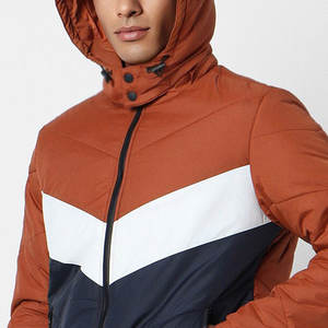 Vestes pour hommes personnalisées, couleur contrastée, col montant, logo sur le devant, tissu léger, confortable, imperméable et respirant - Product Image 5