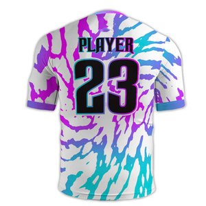 Vente en gros de maillots de basket-ball tendance à manches courtes pour les fans adultes design de broderie en maille respirante vêtements de football américain - Product Image 6