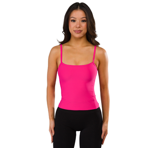 Basics Cami Tank Top sans couture léger et extensible pour femme, idéal pour la gym et les superpositions, coupe confortable, rose Bloom - Product Image 2