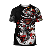 T-shirt à manches courtes unisexe pour hommes, tricoté, imprimé en 3D, personnalisé pour tatouage, mode Harajuku, séchage rapide, été 2022