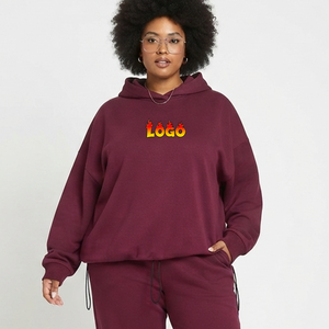 Sudadera con Capucha Oversize para Mujer con Logo Personalizado, de Moda, Lisa, para Niñas, de Color Sólido, para Invierno, Ropa de Exterior, Camisa Holgada con Capucha 2026 - Product Image 1