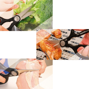 กรรไกรสแตนเลสอเนกประสงค์พร้อมที่จับพลาสติก, กรรไกรครัวแบบถอดประกอบได้อย่างสมบูรณ์และถูกสุขอนามัย - Product Image 4