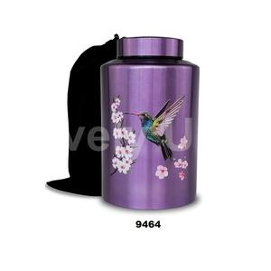 Grande urne funéraire en aluminium pour colibri, cendres adultes, hommes et femmes, jusqu'à 220 lb, urne décorative pour cendres humaines - Product Image 1