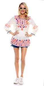 เสื้อชายหาดสไตล์ยุโรปของผู้หญิงเสื้อเบลาส์จากอินเดียที่สง่างามยาวผ้าลูกไม้ประดับด้วยพู่ประดับด้วยผ้าลูกไม้ aari - Product Image 5