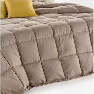 Edredón de plumón mediano hecho en Italia, cubierta de algodón percal 100%, edredón suave de color liso CM 180X260, también Etiqueta Privada - Product Image 3