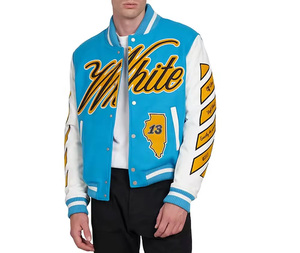 Veste universitaire personnalisé OEM style hiver coupe-vent veste universitaire Letterman pour hommes - Product Image 2