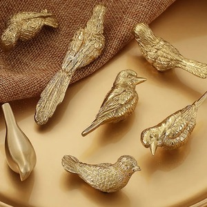 ลูกบิดทองลายผีเสื้อสำหรับตู้ลิ้นชักและประตูมือจับตกแต่งหรูหราสำหรับตกแต่งบ้านอุปกรณ์เฟอร์นิเจอร์ที่ทันสมัย - Product Image 3