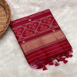 Sari Patola Especial VASTRA COTTAGE, Tela con Sensación de Seda Pura, Colores Tradicionales, Diseño Clásico, Nueva Llegada, Ropa Étnica India - Product Image 3