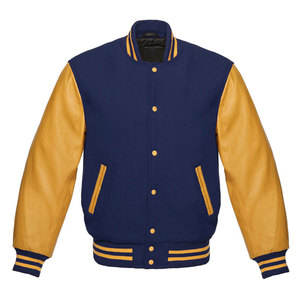 โลโก้ที่กำหนดเองและแขนเสื้อหนังปักลายผ้าขนสัตว์คู่เบสบอลวิทยาลัย - Product Image 5