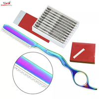 Ciseaux de coiffure professionnels Shears Beauty pour hommes en acier inoxydable – Lames réutilisables à lame unique pour barbier et coiffeur – Personnalisables