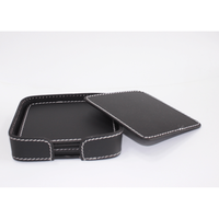 Ensemble de sous-verres en cuir personnalisables de qualité supérieure, écologiques et classiques, tapis de table basse, sous-tasses, décoration de table