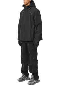 Vente en gros de vestes de pluie respirantes et stylées pour hommes avec logo personnalisé Short imperméable d'extérieur en polyester UPF 50 Motif de lettres Hiver - Product Image 3