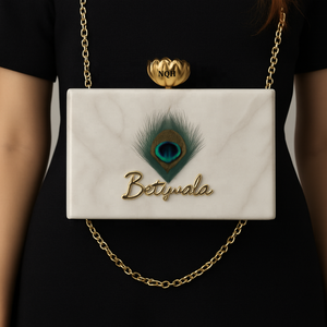 Bolso de Mano de Lujo Hecho a Mano, Duradero y Ecológico, de Madera y Resina, con Diseño Geométrico Incrustado, Cadena Cruzada, Logotipo Personalizado, Bolso de Noche - Product Image 6