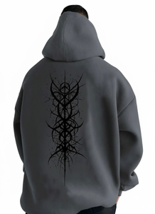 Custom Unisex Solid Winter Cotton Hoodie Oversized Heavyweight Pullover Premium Quality Streetwear Casual Sportswear OEM ODM - Product Image 2