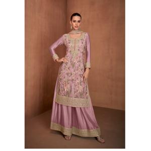 Traje Salwar Kameez con Bordado Étnico Indio de Maruti Fashion, con Dupatta, para Bodas, en Chinon Bordado, para Todas las Temporadas - Product Image 1