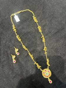 TISHYA DIAMOND Ethnic Gold Plated Copper Alloy <b>Necklace</b> Earrings <b>Set</b> Imitation <b>Pearl</b> Moissanite Trendy Flower Design for Jewelry - Product Image 4