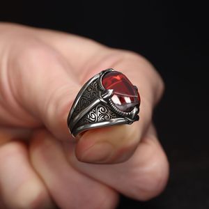 Anillo de Plata de Ley 925 de Alta Calidad Estilo Otomano para Hombre, Joyería de Moda con Piedra Negra Natural, Hecho en Turquía, Azuris VALKH1620 - Product Image 1