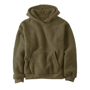 Sweat à capuche athlétique Sherpa pour hommes de qualité supérieure sweat-shirt de plein air en polaire lourde manteau de sport avec poche - Product Image 1