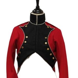 Veste d'uniforme 3ème corps matelassée croisée en laine 100% sur mesure, tricotée, respirante, en cuir de vache, pour homme, hiver - Product Image 1