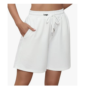 Short de survêtement athlétique à cordon de serrage pour femme Bermuda ample décontracté avec poches mi-taille à séchage rapide coupe régulière - Product Image 1