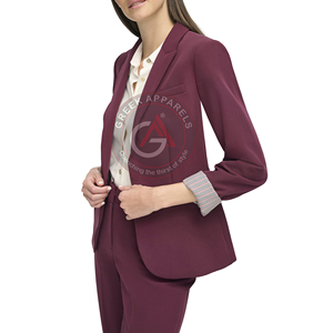 Wholesale High Quality <b>Button</b> blazer Customized Business Women's <b>Suit</b> Made in Pakistan 2023 New Fashion Oversized Blazer - Product Image 2