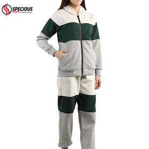 Survêtement pour femmes à capuche avec logo personnalisé de haute qualité fabriqué au Pakistan, écologique, respirant, vert, blanc, gris, prix de gros bon marché - Product Image 4