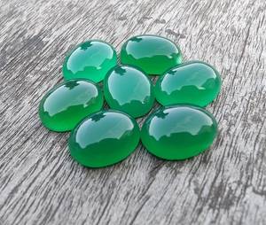AAA + CALIDAD Natural verde ónix cabujón corte ovalado espalda plana calibrada piedra preciosa al por mayor todos los tamaños disponibles - Product Image 3