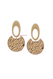 Boucles d'oreilles en laiton plaqué argent de créateur faites à la main - Product Image 3